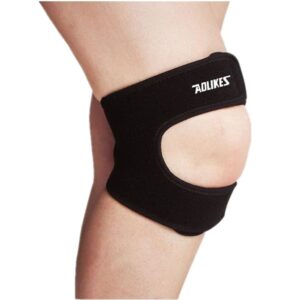 mcolics patella tendon support knee strap for knee pain relief, adjustable neoprene knee brace for hiking, running, arthritis, acl, meniscus tear, jumper, volleyball & squats, 1 piece (black)