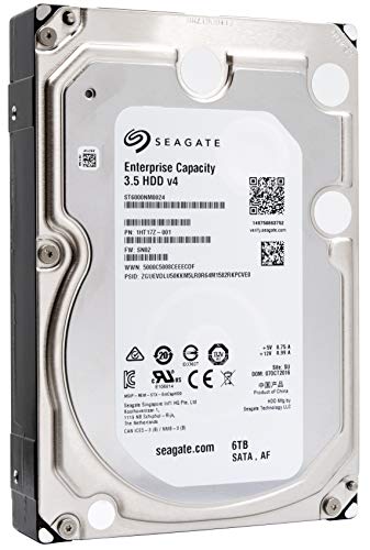 Seagate Enterprise Capacity 3.5 HDD 6TB 7200 RPM 512e SATA 6Gb/s 128MB-Cache 3.5-Inch Hard Disk Drive - ST6000NM0024 (Renewed)