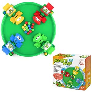 Hungry Frogs Board Game – Intense Game of Quick Reflexes – Pre-School Game for Ages 3 and Up; for 2 to 4 Players