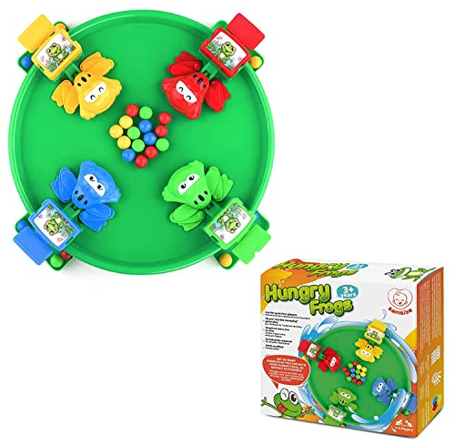 Hungry Frogs Board Game – Intense Game of Quick Reflexes – Pre-School Game for Ages 3 and Up; for 2 to 4 Players