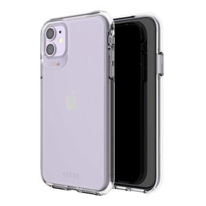 zagg gear4 crystal palace compatible with iphone 11 case, advanced impact protection with integrated d3o technology, anti-yellowing, phone cover – transparent