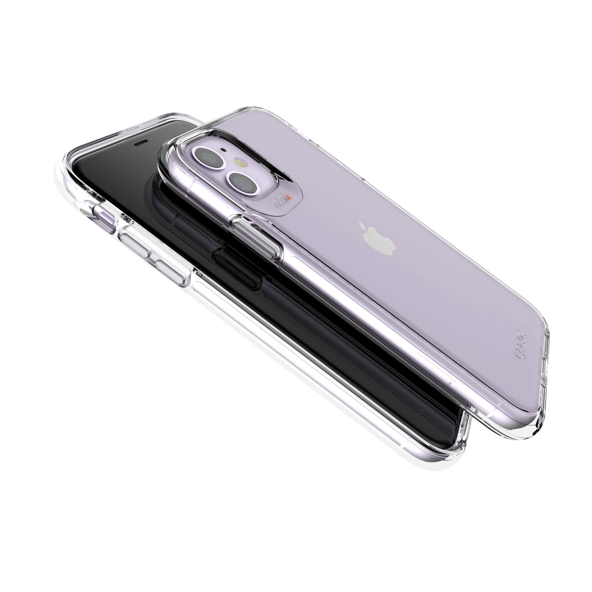 ZAGG Gear4 Crystal Palace Compatible with iPhone 11 Case, Advanced Impact Protection with Integrated D3O Technology, Anti-Yellowing, Phone Cover – Transparent