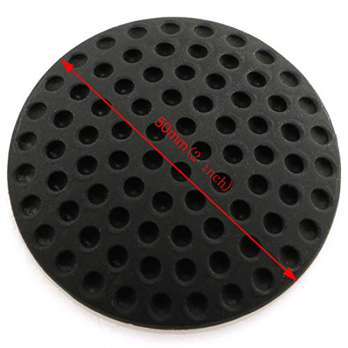 HJ Garden 2PCS Black Wall Protectors Door Handle Bumpers Buffer Guard Doorknob Rubber Self Adhesive Silencer Crash Pad for Home Office Doorstop Door Stopper