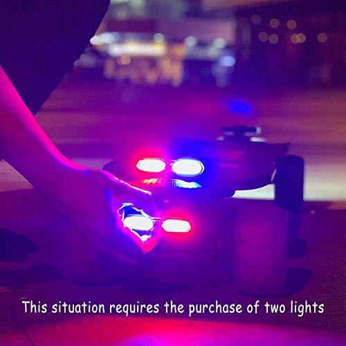 IWONDER V3.0 Skateboard Lights Longboard USB Rechargeable Lights Super Bright Led Electric Skateboard Light Accessory Outdoor Waterproof Flashing Safety Skateboard Rear Lights