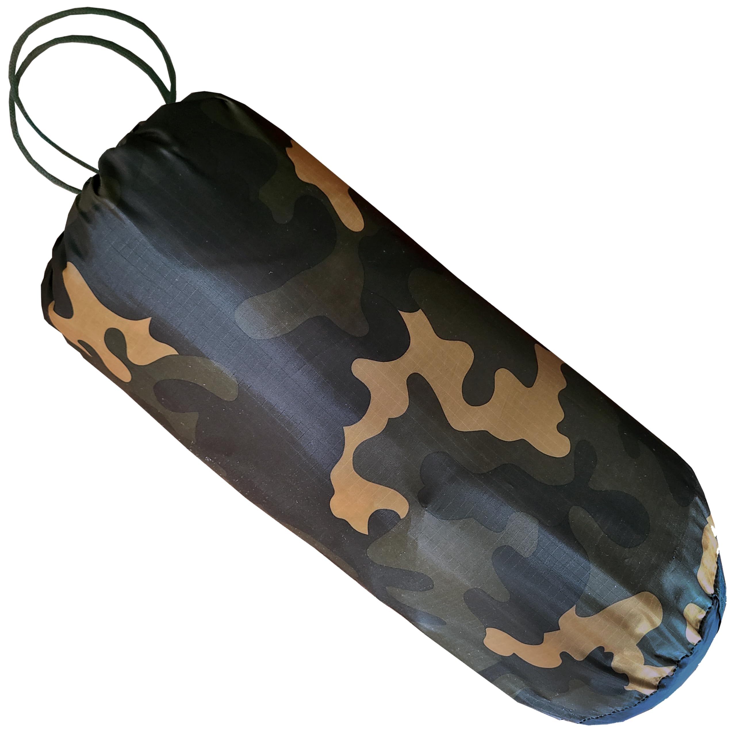 BATTLBOX Woodlands Camo Woobie Bubbie Military Style Poncho Liner and Sleeping Bag (with Zipper) and Tie Down Straps