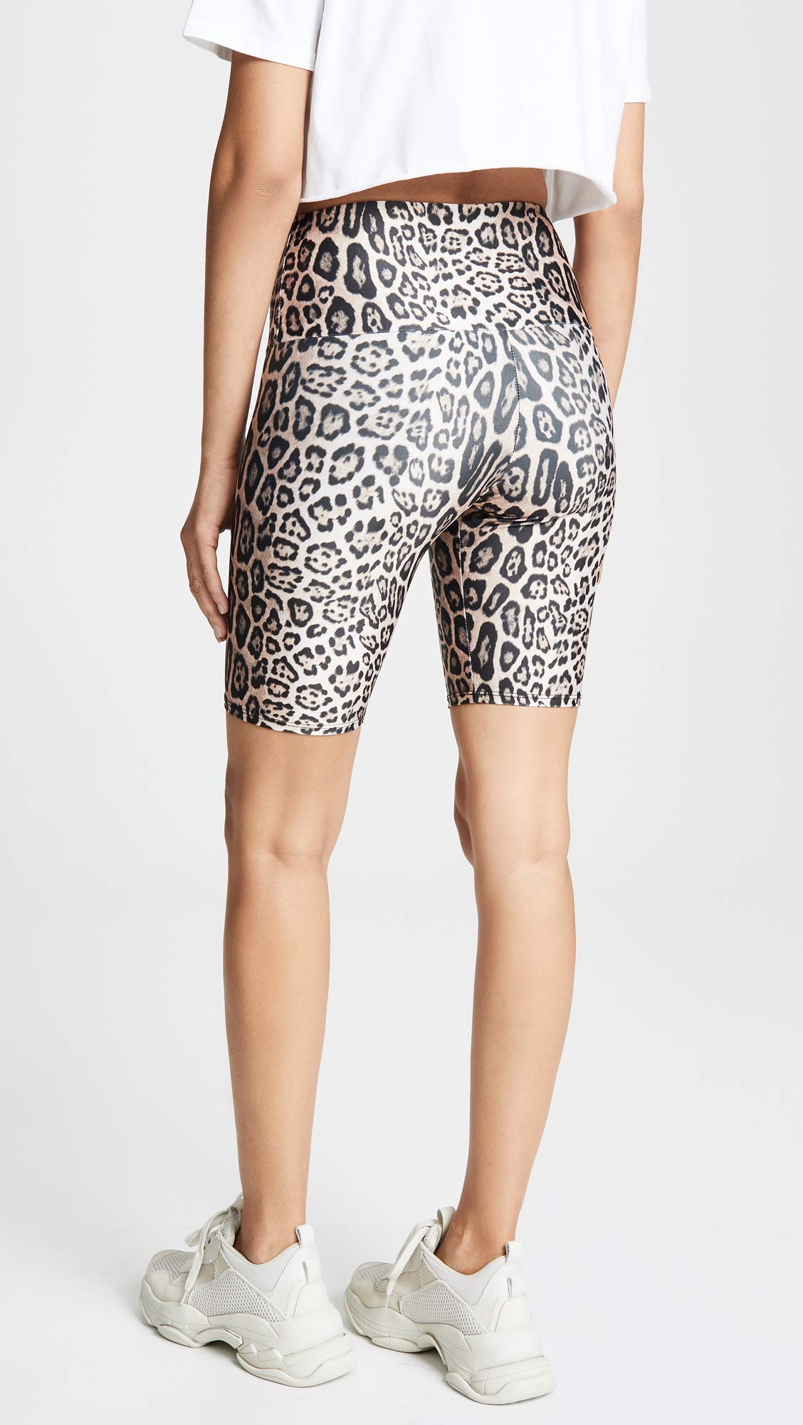 Onzie womens High Rise Bike Yoga Shorts, Leopard, X-Small US