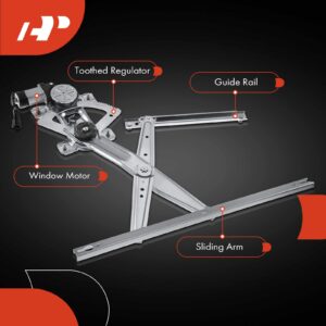 A-Premium Electric Power Window Regulator with Motor Compatible with Ford F-250/350/450/550 Super Duty 2000-2012, Excursion 2000-2005, F650/F750 2000-2013, Front Right Passenger Side