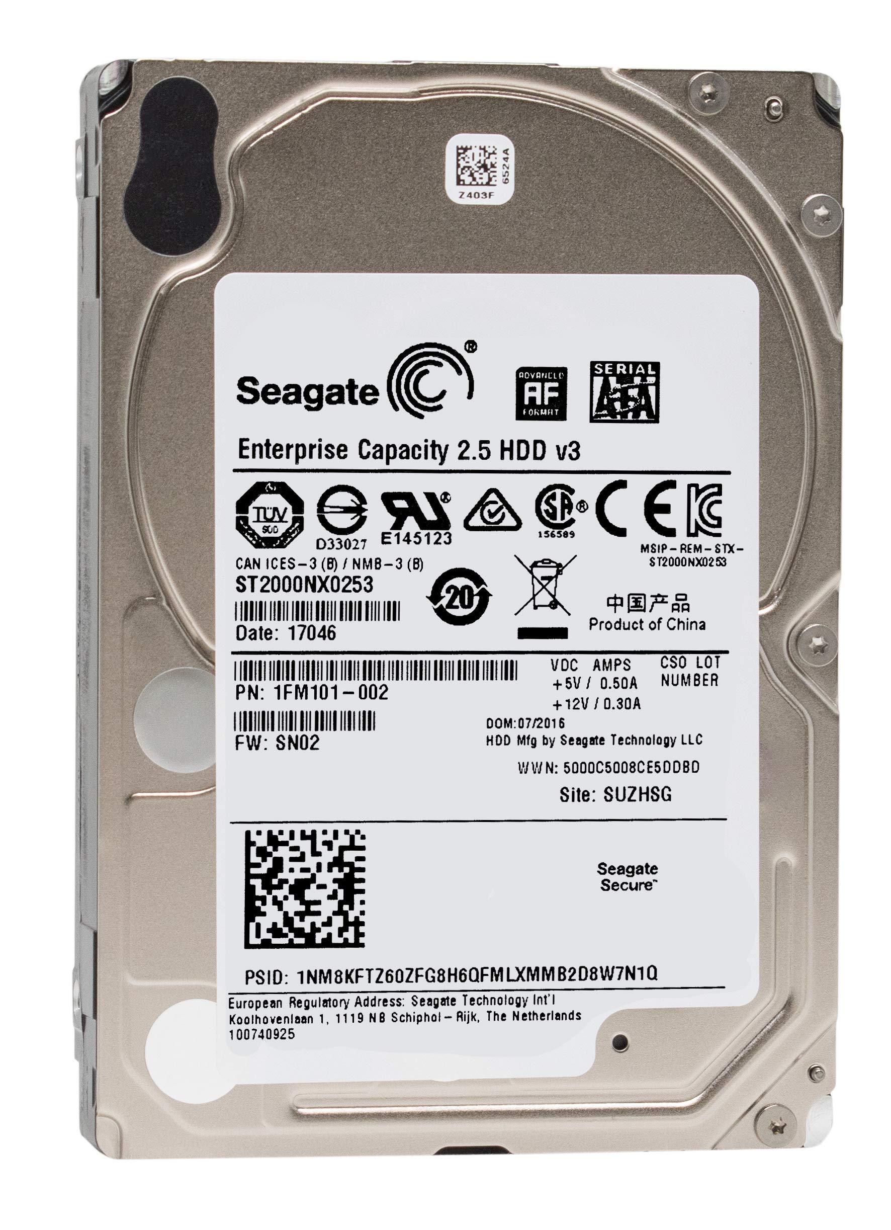 Seagate ST2000NX0253 2TB 2.5 SATA 6GBPS HDD (Renewed)