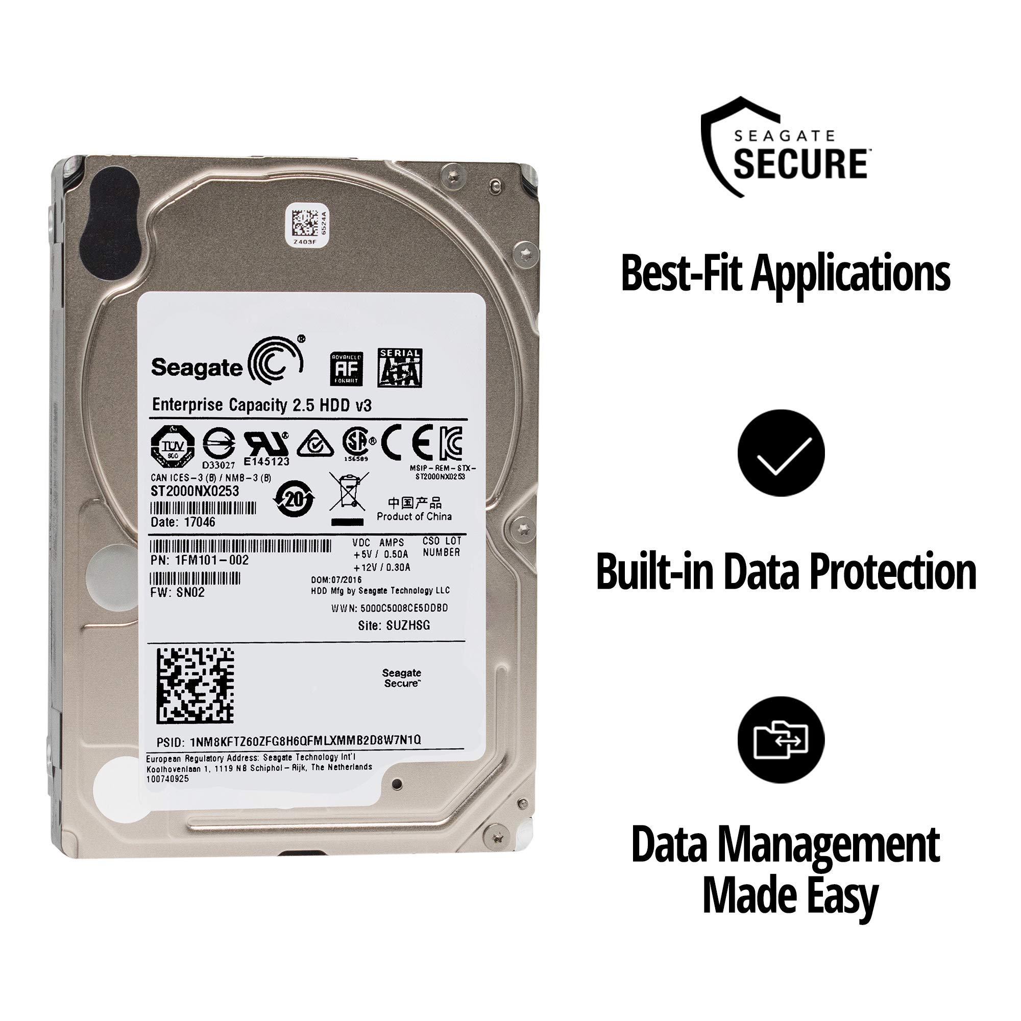 Seagate ST2000NX0253 2TB 2.5 SATA 6GBPS HDD (Renewed)