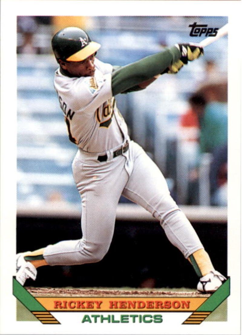 1993 Topps #750 Rickey Henderson NM-MT Oakland Athletics Baseball