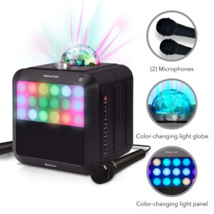 Portable Karaoke Machine - SINGSATION Star Burst - System Comes w/ 2 Mics, Room-Filling Light Show, Retro Light Panel & Works via Bluetooth - No CDs Required - YouTube Your Favorite Karaoke Songs