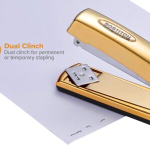 Bostitch Office Professional Metal Executive Stapler, 20 Sheet Capacity, Gold Chrome (B5000-GOLD)