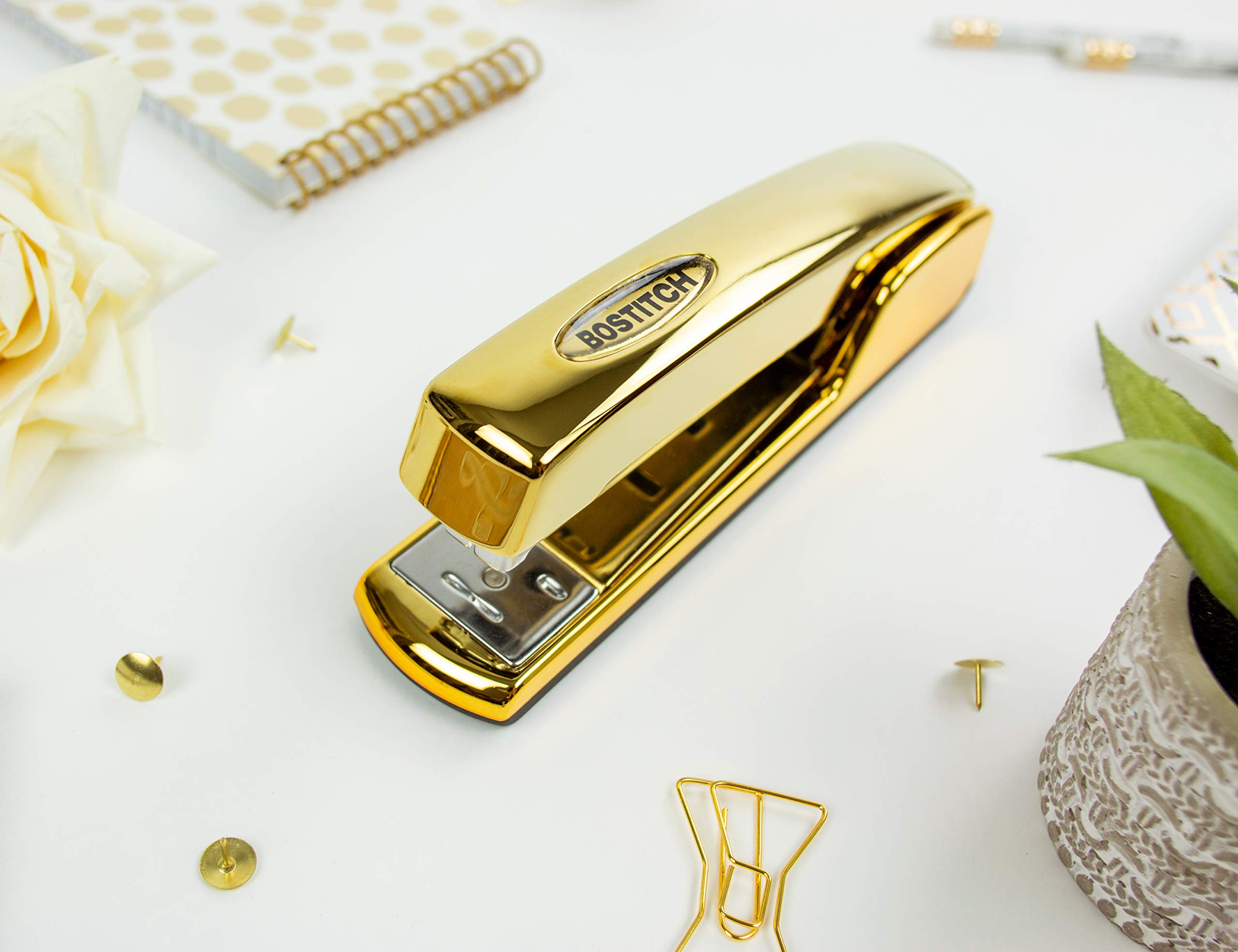 Bostitch Office Professional Metal Executive Stapler, 20 Sheet Capacity, Gold Chrome (B5000-GOLD)