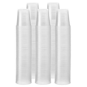 [400 Pack] HomeyGear Clear Disposable Plastic Cups, 400 Count, Small 3 oz. Drink, Snack, Dessert, Water, and Jello Shot Use, College Parties, Bachelor, Bachelorette, Office or Bathroom