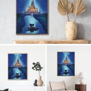 JAKI Diamond Painting Kits for Adults-Castle Diamond Art Kits for Adults,Gem Art Kits for Adults Pictures Arts Craft for Home Wall Decor (12x16inch)