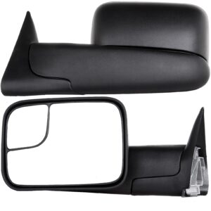 feiparts tow mirrors fit for 1994-2001 for dodge for ram 1500 2002 for dodge for ram 2500 for dodge for ram 3500 towing mirrors with left right side manual operation no heated without signal light