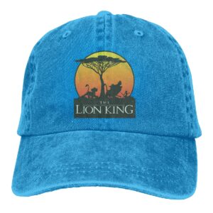 dunpaiaa trucker cap lion king sunset pride durable baseball cap,adjustable dad hat blue