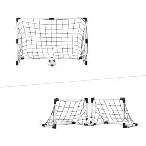 sport squad mini 2-in-1 dual use training soccer goal net set - two 1.5' x 1' or one 3' x 2' - training soccer goal - easy assembly and compact storage - great for kids