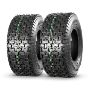 MaxAuto 2 Pcs 11x4X5 11x4.00-5 Turf Tire for Lawn & Garden Golf Cart Mower, P512 LRA