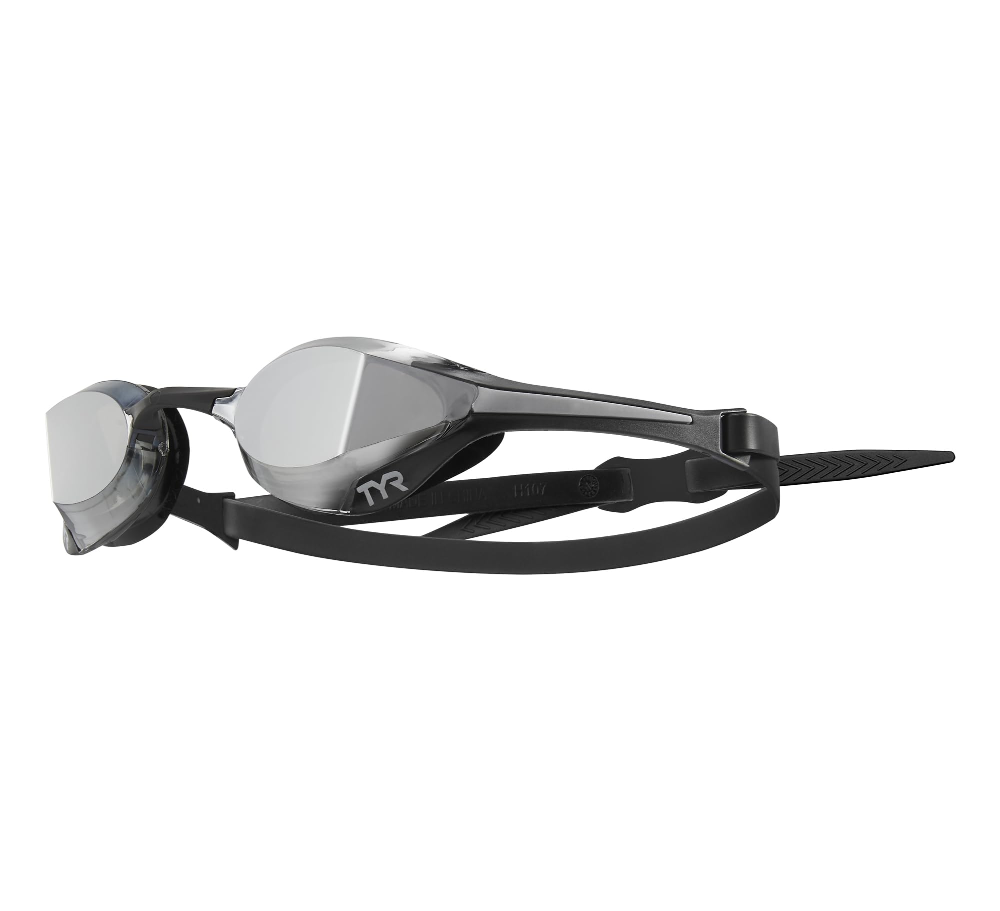 TYR Tracer x Elite Mirrored Race Goggle- Silver Black Silver, NA