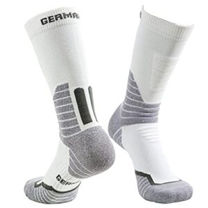 hiking work boot socks for men & women w/anti-stress moisture wicking germanium & coolmax all season 2 pairs xxl