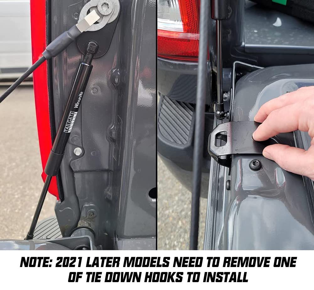 Winunite Compatible with 2015-2024 F150 Tailgate Assist Shock Truck Lift Assist Fits for Truck Tailgate Accessories Soft Open Easy Down(All Tools Provided)