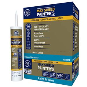 GE Max Shield Painter's Seal & Paint White, 10.1 fl oz, 1, Cartridge