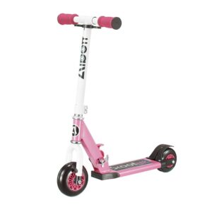 Albott Kid Scooter My 1st Scooter Folding Removable 4 Wheel Scooters for Kids 3 Growth Stage Transformer Toddler Scooters Age 3-5 (Pink)