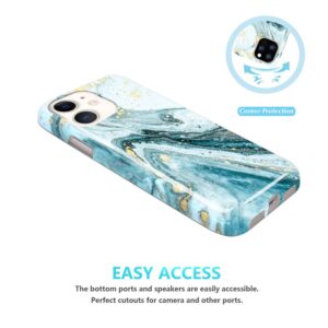 JIAXIUFEN Compatible with iPhone 11 Case Gold Sparkle Glitter Marble Slim Shockproof Flexible Bumper TPU Soft Case Rubber Silicone Cover Phone Case for iPhone 11 2019 6.1 inch - Blue