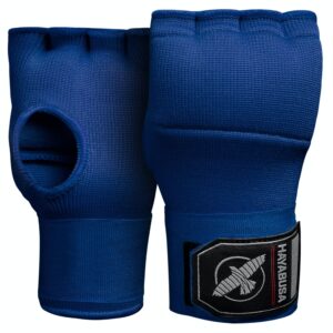 hayabusa quick gel boxing hand wrap gloves - blue, x-large