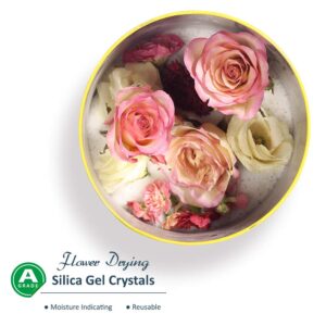 wisedry Silica Gel Flower Drying Crystals - 5 LBS, Color Indicating, Reusable