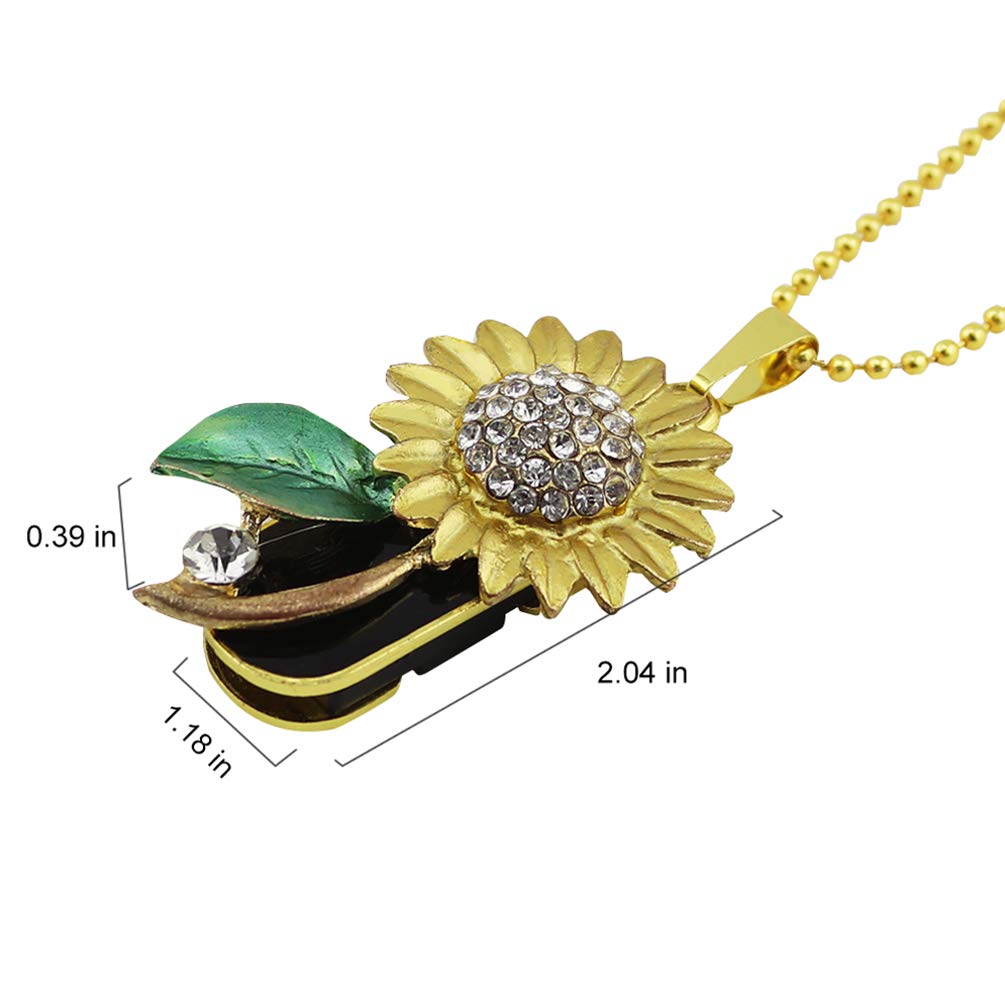 Novelty Cool Sunflower Shape 32GB USB 2.0 Flash Drive Diamond Crystal Memory Stick Pen Drive Flash Disk Thumb Drive