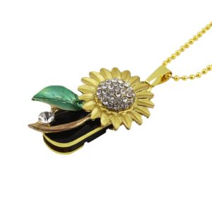 Novelty Cool Sunflower Shape 32GB USB 2.0 Flash Drive Diamond Crystal Memory Stick Pen Drive Flash Disk Thumb Drive