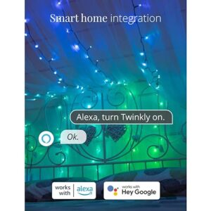 Twinkly App-Controlled 105ft Smart String LED Lights with 400 AWW LEDs - WiFi & Bluetooth Connectivity, Sync with Music, Indoor/Outdoor Use (IP44), Compatible with Google Assistant & Amazon Alexa