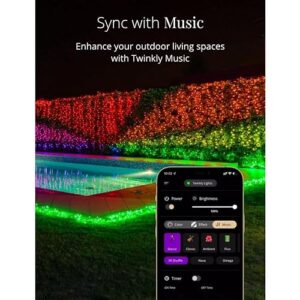Twinkly App-Controlled 105ft Smart String LED Lights with 400 AWW LEDs - WiFi & Bluetooth Connectivity, Sync with Music, Indoor/Outdoor Use (IP44), Compatible with Google Assistant & Amazon Alexa