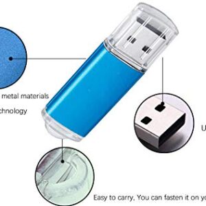 USB Flash Drive 32GB, Maspen Thumb Drive 2.0 High Speed Memory Stick Jump/ Zip/ Pen Drive,Blue,32 GB