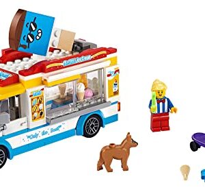 LEGO City Ice Cream Truck Van 60253 Building Toy Set - Featuring Skater Minifigures, Skateboard, and Dog Figure, Fun Gift Idea for Boys, Girls, and Kids Ages 5+