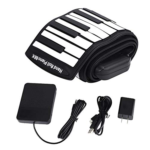 Rolling Piano, Portable 88 Keys Electronic Keyboard Hand Rolling Piano Built-in Rechargeable Battery