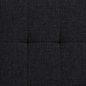 DHP Haven Small Space Sectional Sofa, Dark Gray Linen Futon,