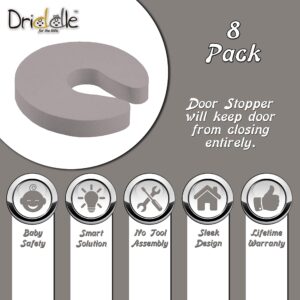 8 Pack - Door Stopper Finger Pinch Guards - Prevent Baby/Toddler Injuries with A Child Proof Door Stopper - Extra Soft Foam - Large Universal Sleek Design - Driddle