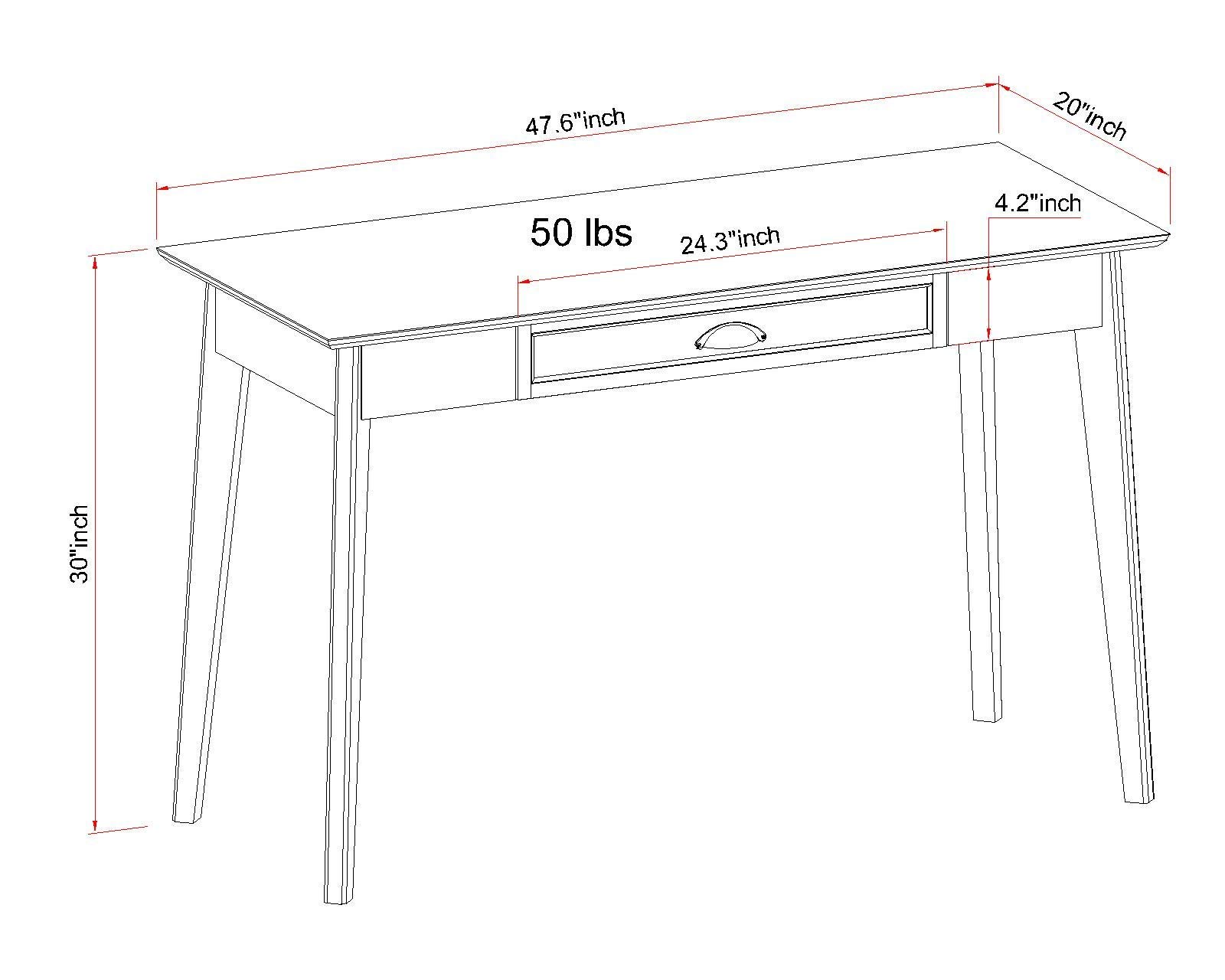 Newport Series Home Office Computer Writing Desk with Fully Extended Drawer | Laptop PC Workstation With USB Hub | Sturdy and Stylish | Easy Assembly| Golden Oak Wood Look Accent Living Room Furniture