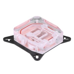 GPU Water Block, Computer Universal Water Cooling Block, GPU Waterblock Copper Base POM Cover with Waterway, Acrylic Water Cooling System Parts Radiator Clear Kits for DIY PC