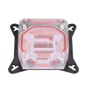 GPU Water Block, Computer Universal Water Cooling Block, GPU Waterblock Copper Base POM Cover with Waterway, Acrylic Water Cooling System Parts Radiator Clear Kits for DIY PC