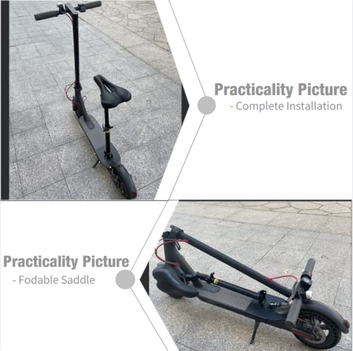 Electric Scooter with Seat Shock-Absorbing Scooter Accessories, Electric Skateboard Saddle for Xiaomi M365 Scooter, Adjustable Scooter Seat M365 Scooter Electric for Adults for Most Scooters (Black)