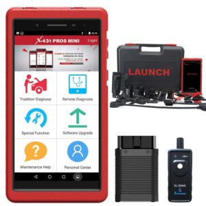 launch x431 pros mini (same functions as x431 v+) ecu coding diagnostic scanner bi-directional scanner, fca sgw, 35 reset service automotive diagnostic scan tool, all system with bluetooth