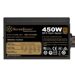 SilverStone Technology 450W SFX Form Factor 80 Plus Bronze Power Supply (ST45SF-V3-USA), SST-ST45SF-V3-USA