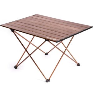 alpcour portable camping table – lightweight, compact folding side table in a bag with aluminum top & heavy duty hinge for easy travel & storage – great for outdoor bbq, backpacking, tailgate & more