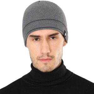 DOANNOTIUM Winter Beanie for Men & Women Skull Cap Warm Hat Lined Toboggan Knit Daily Outdoor Sport (2-Grey)