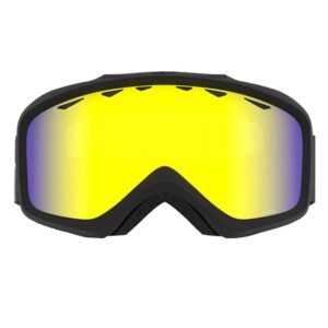 giro grade youth snow goggles - black wordmark strap with yellow boost lens (2021)