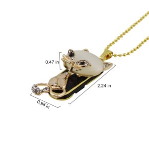 Novelty Animal Cat Shape 64GB USB 2.0 Flash Drive Diamond Crystal Memory Stick Pen Drive Flash Disk Thumb Drive